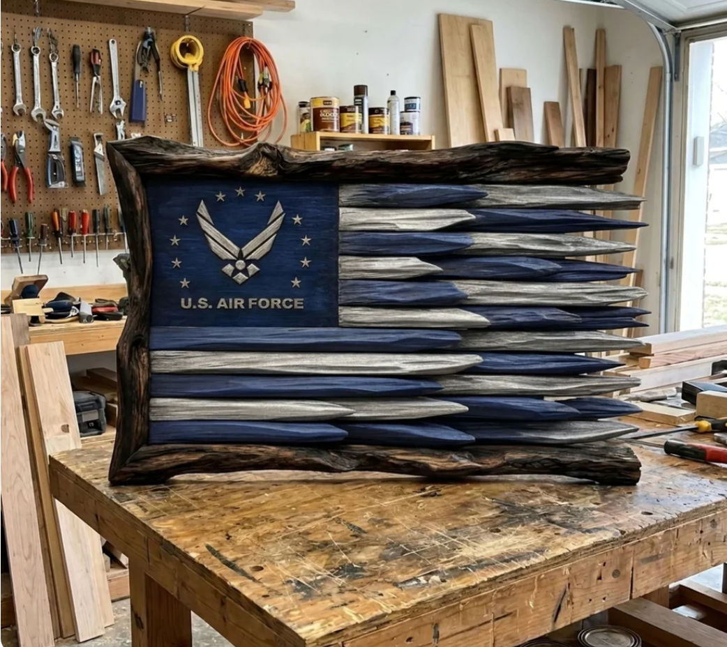 Military Wood Flags