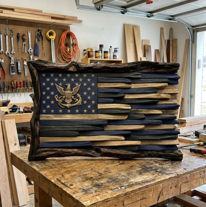 Military Wood Flags