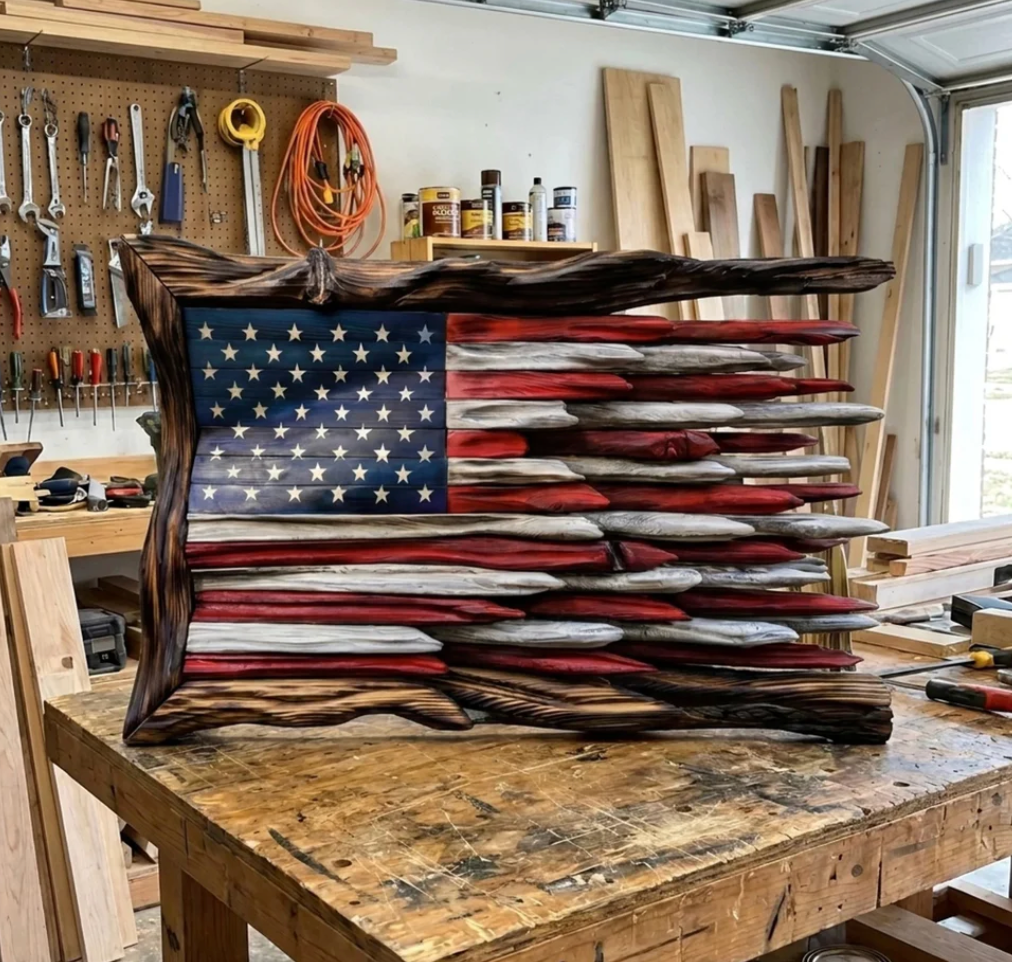 Military Wood Flags