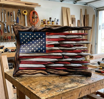 Military Wood Flags